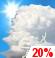 Areas of Thunderstorms. Chance for Measurable Precipitation 20%\ Areas of Thunderstorms. Chance for Measurable Precipitation 20%